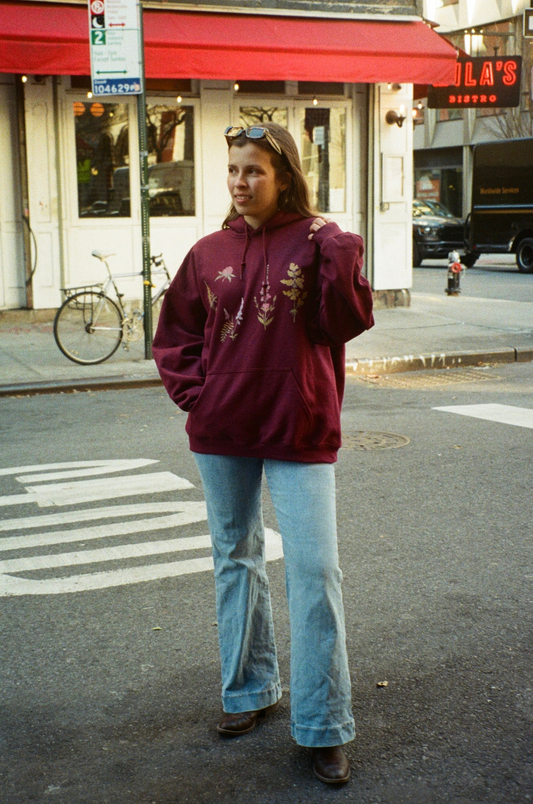 "Bordeaux Bloom" Hoodie
